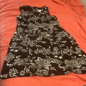 Brown and beige Floral Dress